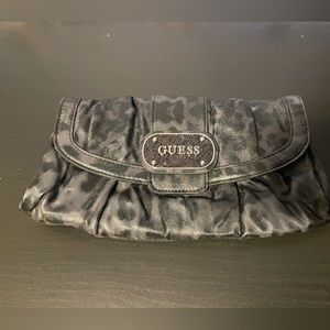 Guess leopard print clutch